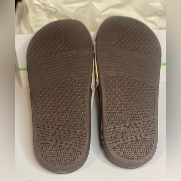 APL Women’s Iconic Slide, Brown, Cream, Cow Slide Sandals, size 5 - Picture 5 of 6